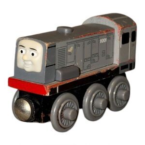 Dennis Diesel Tank Engine Thomas the Train Wooden Railway Friends Gray 2003 VTG